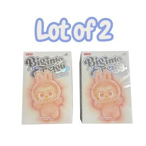 Lot of 2 Pop Mart Big into Energy Labubu Vinyl Plush Collectible